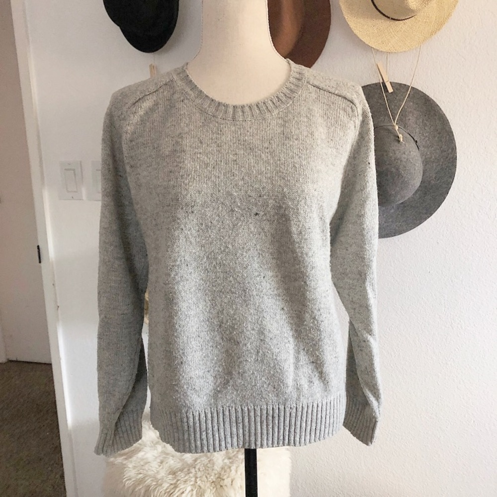 Vintage White Oak Grey Wool Sweater Sz M